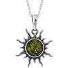 SilverAmber Jewellery Ciondolo a forma di farfalla in vera ambra baltica e argento sterling, senza catena, GL362