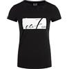 Emporio Armani Maglietta T-Shirt Donna 6GTT10 TJ12Z, Manica Corta, Girocollo, Veste Aderente (Nero, M)