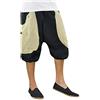 virblatt - Pantaloni Corti Uomo Etnici| Cotone | Pantaloni Harem Pantaloni Larghi Pantaloncini Uomo Pantaloni Etnici Bermuda Cavallo Basso Hippie - Kl Frohnatur Nero L-XL