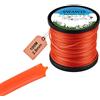 SWAWIS Filo di ricambio per decespugliatore, 2,8 mm/100 m, Stella, filo di ricambio per decespugliatore Weed Grass Yard o Garden, colore: arancione