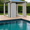 Generico Tende per gazebo esterno 160x260 cm in Tela - Tende da sole a caduta per Balcone, Terrazzo, Giardino - Tenda gazebo con Passanti Rinforzati - Tenda da Giardino Impermeabile (1 Pannello - GRIGIO)