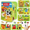 Kulveanju Busy Board Giochi Montessori 1 Anno - Quiet Book sensoriale educativo, Giochi da Viaggio per Bambini, Pannello di Feltro attività Valigetta per Bambini Montessori Regalo