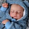 JIZHI Reborn Maschio - 20 Pollici Bambole Neonate Realistiche Fatte a Mano con Corpo in Stoffa Morbido - Bambola sembra un bambino vero (ragazzo occhi chiusi)