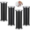 YUESHEN888 Set di 4 gambe del tavolino in vetro Gambe per Mobili in Alluminio Regolabili Nessun pugno Piedini da Tavolo autoadesivo Piedini di sostegno per bagno (10cm,levigatura nera)