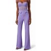 ELISABETTA FRANCHI PANTALONE A PALAZZO IN CREPE STRETCH CON PATTE - PA02941E2 - iris