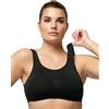 POMPEA 3 brassiere spalla larga comfort size in microfibra art. 89631551 (L, nero)