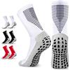 JUYANO 3 Paia Calze Antiscivolo Calcio Uomo, Traspirante Calzini Antiscivolo Calcio Elastico Calzettoni Calcio Uomo Calze Grip Calcio Uomo Donna per Ciclismo Trekking Pallavolo Ciclismo