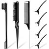 HEYMKGO 8 Pezzi Spazzola Capelli Pettine Capelli Ricci Doppio Bordo Pettine Pettine A Coda Pettini Styling Pettini Barbiere Pettine Barba Pettine Parrucchiere Per Styling,Parrucchieri,Baby Hair,Uomini,Donne