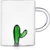 Ichendorf Milano Tazza Cactus Verde | Collezione Desert Plants | 45 cl | Vetro Borosilicato | Fatto a Mano