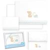 Interbaby - Set lenzuola minicla 50 x 80 cotone 100% | Lenzuola per lettino | Include lenzuolo inferiore, piano di lavoro e federa per cuscino | Ideale per primavera, estate | Guipur Orso sdraiato