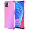 HONLEN Custodia per OPPO A73 5G Case, (6.5 Inches) Trasparente Sfumato TPU Silicone Progettata, 4 Angoli rinforzati Case