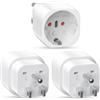 Aplimln 3 pezzi Adattatore Presa Americana - Adattatore Universale da Viaggio - Adattatore USA (2 pin Europa a 3 pin USA) per America Canada Messico Thailandia (Tipo B)