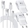 Kayshow Caricatore con Cavo di Ricarica per Samsung Galaxy S7, S7 Edge, S6, S6 Edge, S5, S4, S3, Tab 4, Tab A (2016), Tab E, S, S2 Cavo Dati Micro USB 1,5m Sostituzione Caricatore Veloce Originale (2 Pack)