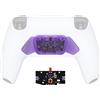 eXtremeRate Trasforma Rise in Rise4-Tasti Posteriori K1 K2 K3 K4&Scheda PCB Ricambio per ps5 Controller Rise&Rise4 Remap Kit(Non Remap Kit Completo)-Trasparente Viola Atomico