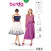 burdastyle Burda Style #6341 - Cartamodello da donna, gonna a pieghe, taglia 34-44