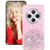 SEHEYA Cover compatibile con Xiaomi Redmi 14C Custodia Brillantini Trasparente Silicone Morbido Sottile Case Scintillante Paillettes Cover per Donna Ragazza, Rosa