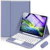 JZ Combo Magnetic Touch Tastiera Caso per iPad 9.7 inch (5th 2017 / 6th 2018) / iPad Pro 9.7 inch 2016 / iPad Air 2th 2014 Case con copertura tastiera e mouse (Penna non inclusa)- Purple
