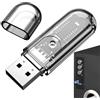 Fellflying Adattatore USB wireless, 5.3 Transmiter Ricevitore Plug and Play Connector USB | Trasmettitori per lettore MP3, ricevitore audio auto multifunzionali stabili per