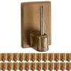 Your Day Mate Gancio autoadesivo per bastone, 24 pz, Colore oro, misura 25 x 17 mm, ganci per tenda, ganci per zanzariere, gancio adesivo per tende a finestra, aggancio per bastoni su finestre in PVC, curtain hook