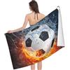PEAJPBS Asciugamano da Calcio, Calcio Telo mare, Telo mare asciugatura rapida in microfibra stampata Perfetto per Lo Sport, Viaggi, Campeggio, Palestra, Piscina.Telo Mare Grande 140 * 70cm