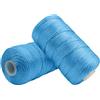 Uiopa Filo Macrame 1,5mm x 400m, Corda Macrame in Nylon Cordino per Borse Uncinetto, Filo Cielo Blu per Ferri e Uncinetto, Fai da Te, Decorazioni, Artigianato