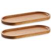 Linwnil Vassoi da portata in legno 29x10,5 CM Taglieri per affettati Piatti ovali in legno Piatti da portata in legno Piatti per formaggi Piatti da cena Piatti all'ingrosso per dessert, spuntini, pane, frutta