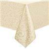 Romanstile Tovaglia Rettangolare 140x100 cm Antimacchia Beige Jacquard Elegante Tovaglie idrorepellente per Primaverile Pasqua Feste esterno Compleanno Albergo, Ristorante, Bar, Caffè, Birstro