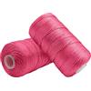 Uiopa Filo Macrame 1,5mm x 400m, Corda Macrame in Nylon Cordino per Borse Uncinetto, Filo Rosa Rossa per Ferri e Uncinetto, Fai da Te, Decorazioni, Artigianato