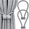 Yatinkim Confezione da 2 fermatenda per tende magnetiche, per drappeggi, cravatte, schienali, accessori decorativi per la casa, oscurante, trasparente, colore: grigio