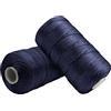 Uiopa Filo Macrame 1,5mm x 400m, Corda Macrame in Nylon Cordino per Borse Uncinetto, Filo Blu Scuro per Ferri e Uncinetto, Fai da Te, Decorazioni, Artigianato