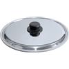 Sicignano Casalinghi Ingrosso Casalinghi Sicignano | Coperchio in Acciaio Inox Linea Tomatto con Pomello in Polipropilene, per Pentole e Padelle, Made in Italy (Ø 30 cm)