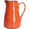ROSE & TULIPANI MILANO Rose & Tulipani, Brocca Piccola di Colore Arancio in Ceramica con Bordo Dorato, Linea Concerto, Capienza 600ml