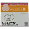 Smith & Nephew ALLEVYN Gentle Border Lite Multisite - Medicazione con retro in schiuma, 8 x 8,4 cm, 10 medicazioni