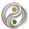 CIM Girandola Decorativa Acciaio Inox - Orbit Yin Yang 200 - Ø 200 mm - Cordino di Nylon, Ganci e Mulinello su Cuscinetto a Sfere