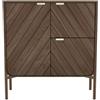 Hartô - Credenza con piattaia Marius - Legno naturale - MDF impiallacciato noce - Designer Pierre-François Dubois