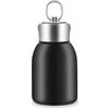 Boziee 280ML piccola fiaschetta thermos in acciaio inox, senza BPA, fiaschetta sottovuoto portatile per bevande calde e fredde (nero)