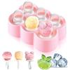 KEELYY Stampi per Ghiaccioli Bambini, 6 Cavità Mini Stampini per Gelato in Silicone, Ghiaccioli Stampo Senza BPA, Formine Gelato Riutilizzabile per Bambini