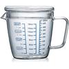 OnePine 500ml Caraffa graduata di vetro con coperchio per cucina o ristorante