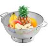 Tuwyii Scolapasta Acciaio Inox, Colino per Pasta Microforato, Scolapasta Acciaio, Scolapasta da Cucina in Acciaio inox con Manici, Scolapasta per Scolapiatti e Risciacqui Verdura, Frutta (Φ 28.5 cm)