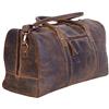 KomalC - Borse da viaggio in pelle, 61 cm, per uomo e donna, in pelle pieno fiore, Earthen (Marrone) - 24 Duffel Kolkata