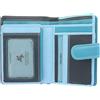 VISCONTI Portafoglio da Donna in Pelle Rainbow Stile RB51 RFID blocco Blu marino Multi