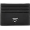 GUESS Porta Carte Firenze in Pelle Solida Nero, nero, Onesize, Moderno