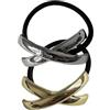 Generic Elastici per capelli in metallo per coda di cavallo, elastici per capelli da donna, polsino minimalista in metallo, per coda di cavallo per ragazze, corda per capelli portatile per uso quotidiano,