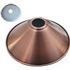 DC VOLTAGE Lampada Paralume a Sospensione Retrò Con In Metallo Rame a Forma di Cono 22 cm di Larghezza 10 cm di Altezza Per Cucina Soggiorno Sala da Pranzo Corridoio Bar Ufficio