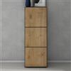 doporro Scarpiera Ingresso Slim Salvaspazio, Mobile Porta Scarpe Verticale con 3 Ante e 6 Ripiani, in Legno Antracite opaco e Marrone chiaro, 45x36x120 cm, per Corridoio o Camera da Letto