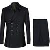 YYI Uomo Giacca e Pantaloni Smoking Smoking Doppiopetto Completo 2 Pezzi