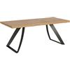 Itamoby Tavolo allungabile 90x180/280 cm Tabira scortecciato gambe antracite