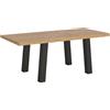 Itamoby Tavolo allungabile 90x180/280 cm Svalen scortecciato gambe antracite