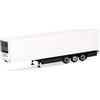 Herpa Rimorchio refrigerato Krone E-Trailer a 3 assi, bianco, modello in scala 1:87, da collezione, Made in Germany, plastica