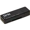 LINK LKCCH04 MINI LETTORE CARD USB 3.0 FINO A 5 GBPS LETTURA SIMULTANEA DI 4 SCHEDE T-FLASH, MICRO SD, SD, MMC, RS-MMC, MS, MS PRO, MS, MS DUO